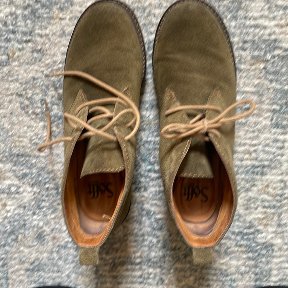 Sofft Wedge Green Suede Boots